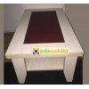 Coffee table middle coffee table MDF artificial leather. Quality Heavy MDF LAM upper middle section is covered with artificial leather. In good condition